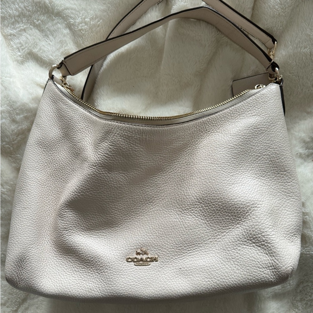 Coach crossbody purse. Cream leather.
